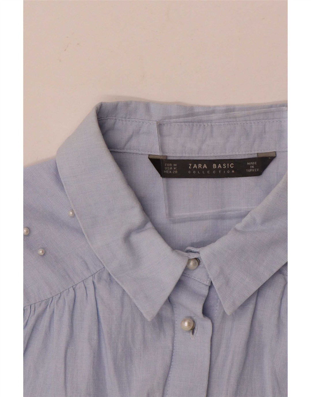 Camicia Zara da donna UK 14 blu medio