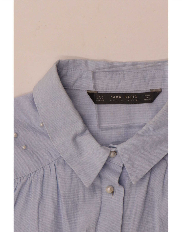 Camicia Zara da donna UK 14 blu medio