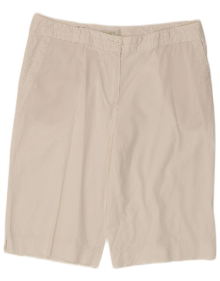 Bermuda da donna Marks & Spencer UK 16 Large W36 Cotone bianco