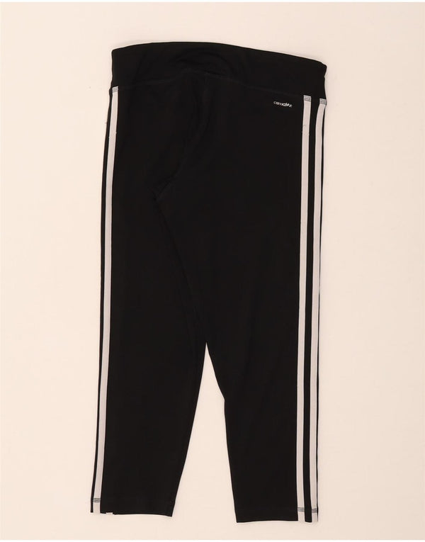 Adidas Womens Climalite Capri Leggings UK 8/10 Small Black Polyester