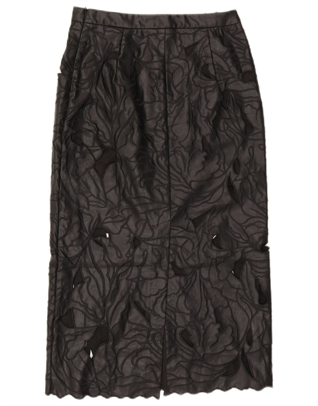 Gonna in pelle Zara da donna piccola W26 nera floreale