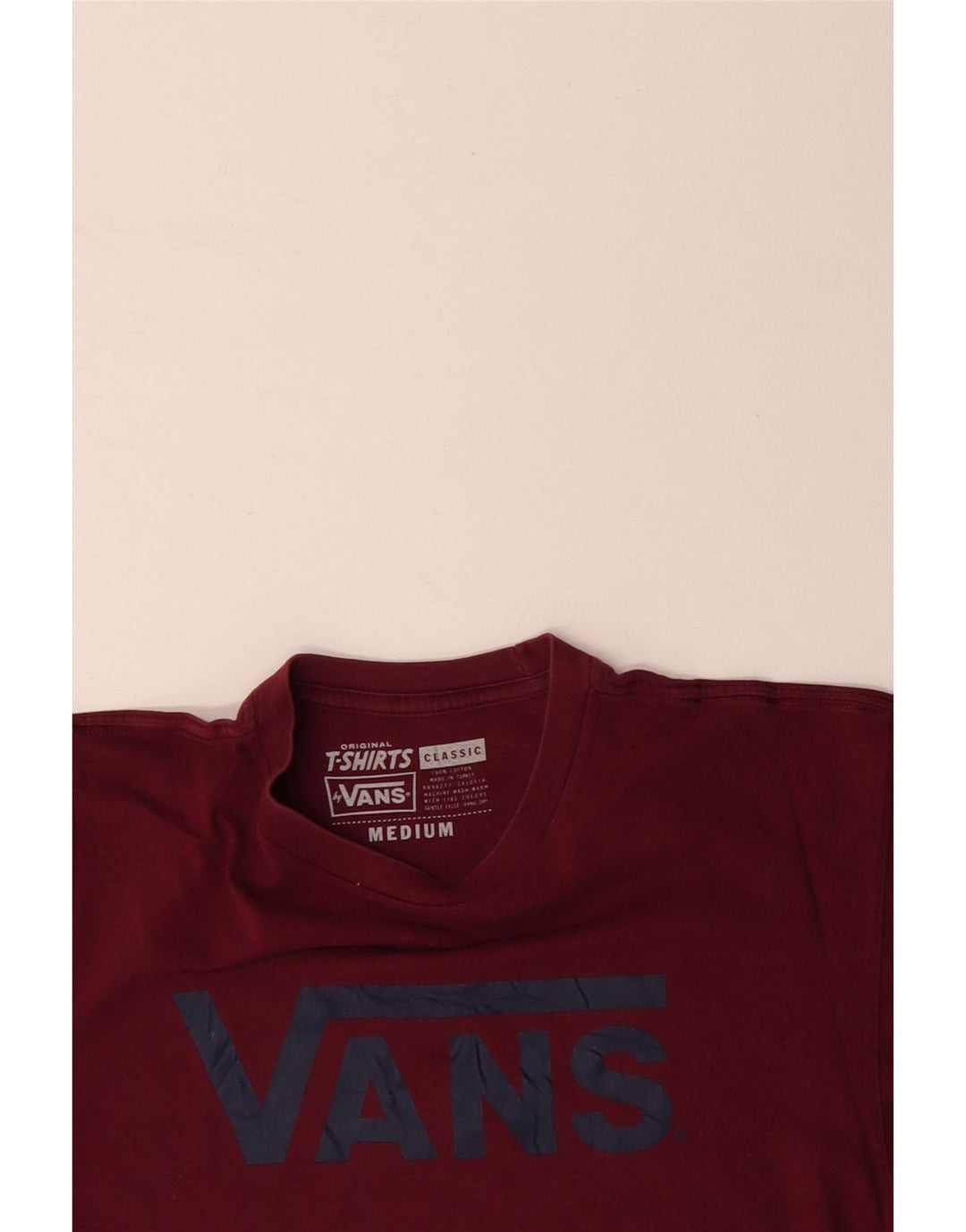 T-shirt grafica da uomo VANS Top in cotone bordeaux medio