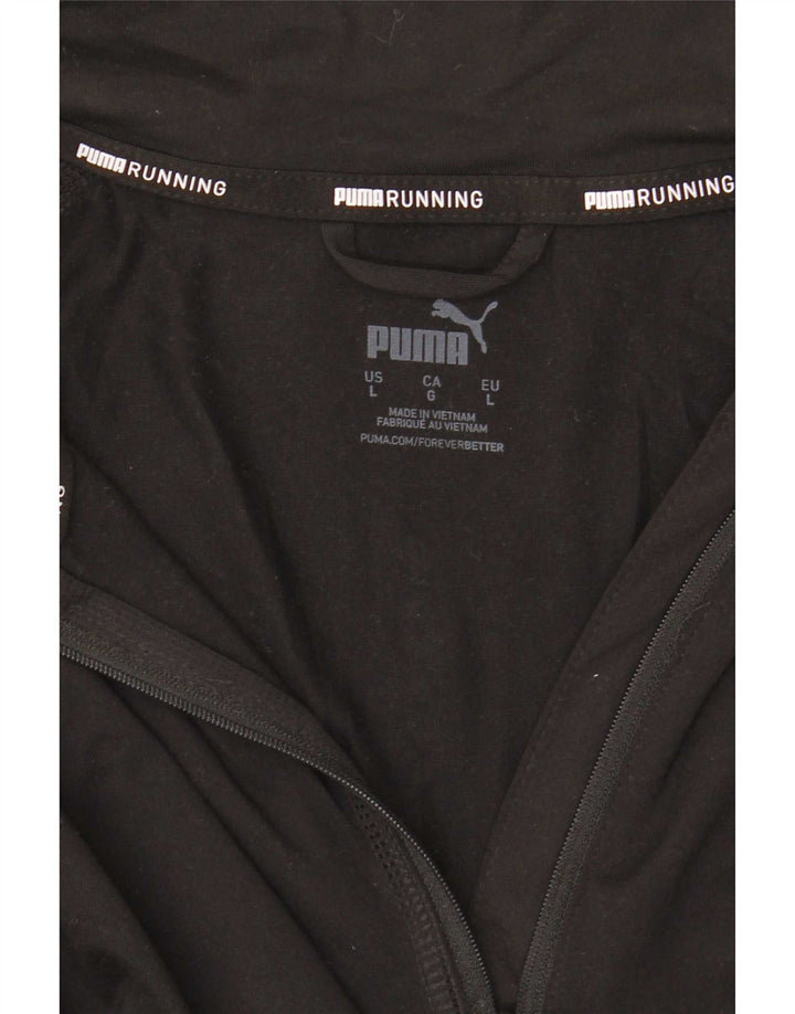 Maglia da tuta Puma da uomo con zip e collo, grande, nera