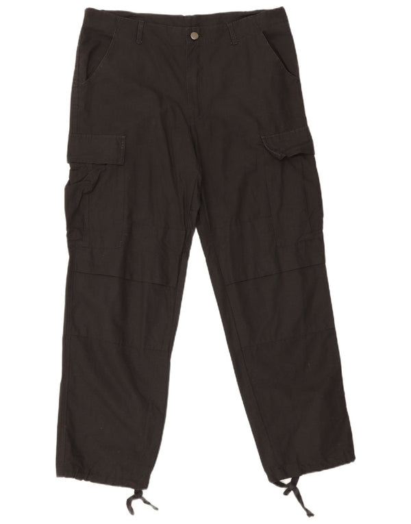 Pantaloni cargo dritti da uomo Carhartt medi W32 L29 cotone nero