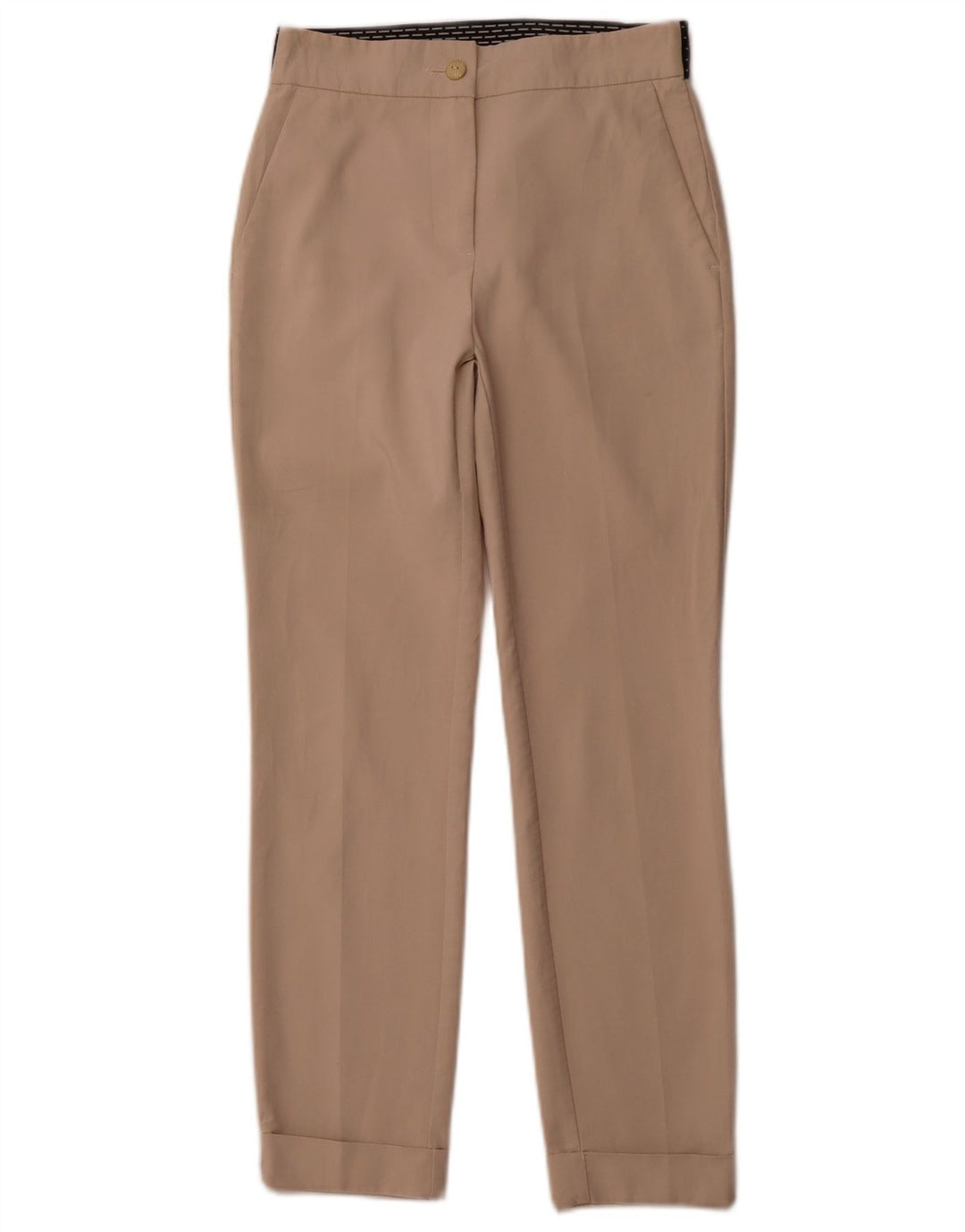 Pantaloni Chino affusolati da Donna ZARA XS W24 L26 Cotone Beige