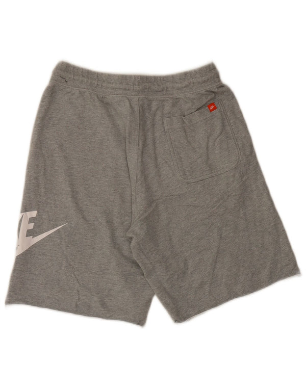 Pantaloncini sportivi con grafica Nike da uomo in cotone chiazzato grigio medio