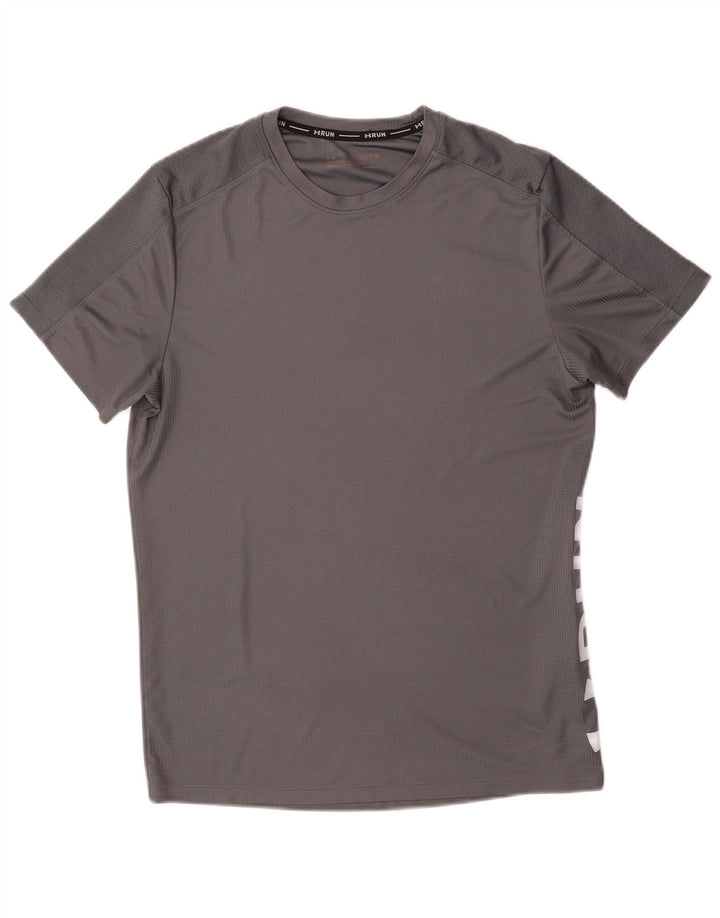 T-shirt grafica da uomo UNDER ARMOUR Heat Gear Top in poliestere grigio medio