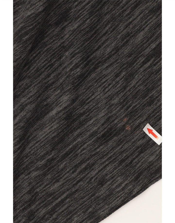 MOUNTAIN WAREHOUSE Maglione in pile da uomo con zip e collo grande gessato grigio