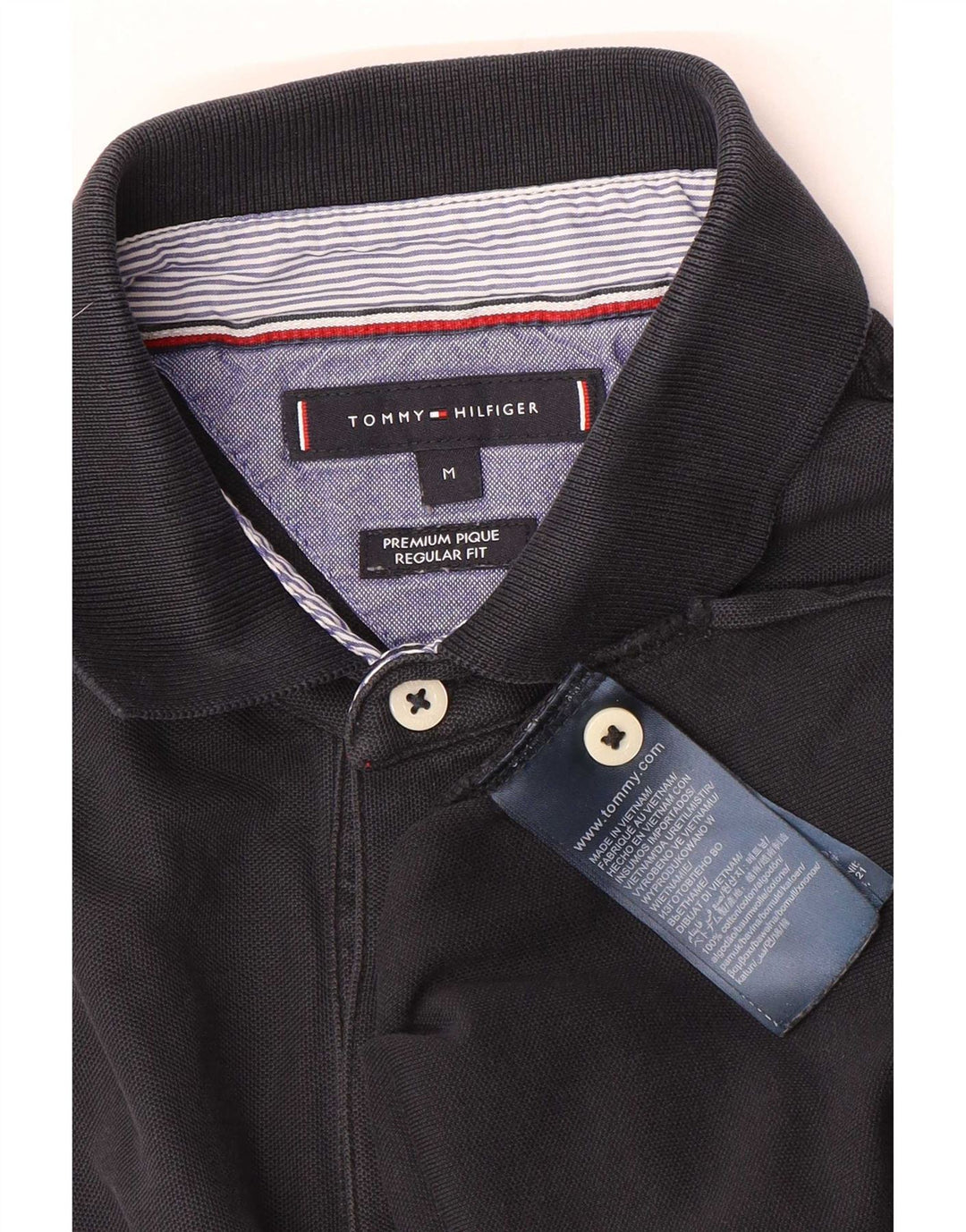 Polo da uomo vestibilità regolare Tommy Hilfiger cotone medio blu navy