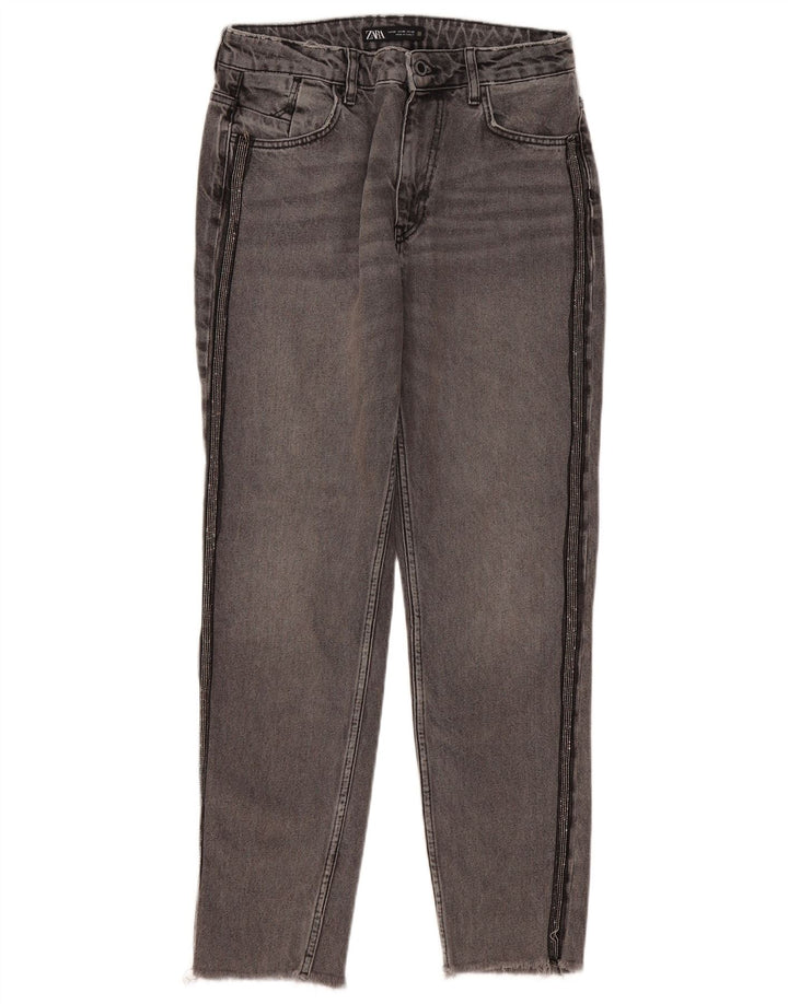 Jeans slim da donna Zara EU 38 Small W28 L28 Grigio