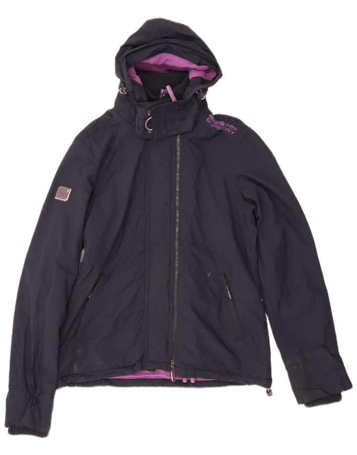 Giacca a vento grafica da donna Superdry UK 14 medio blu navy