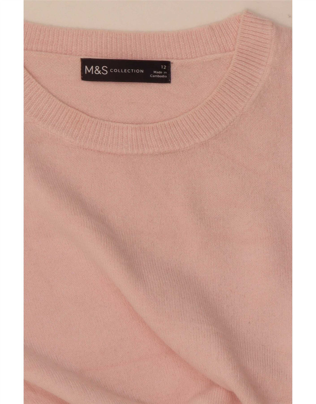 Maglione maglione girocollo da donna Marks & Spencer UK 12 Rosa medio