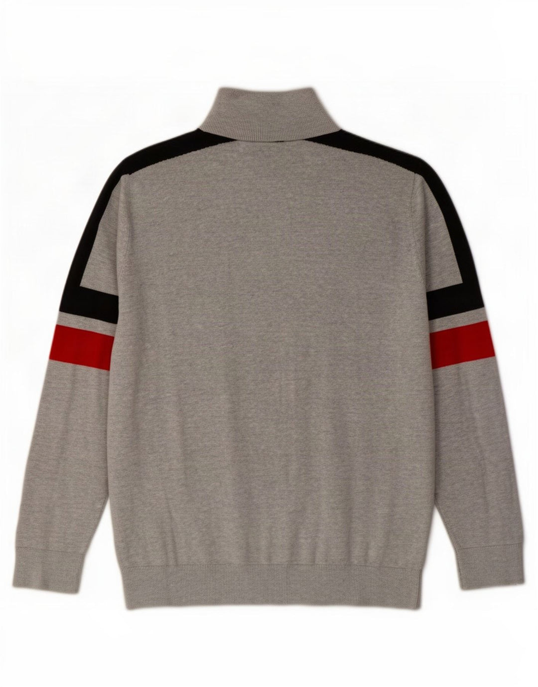 Maglione Fila da uomo con zip e collo in cotone color block grigio medio