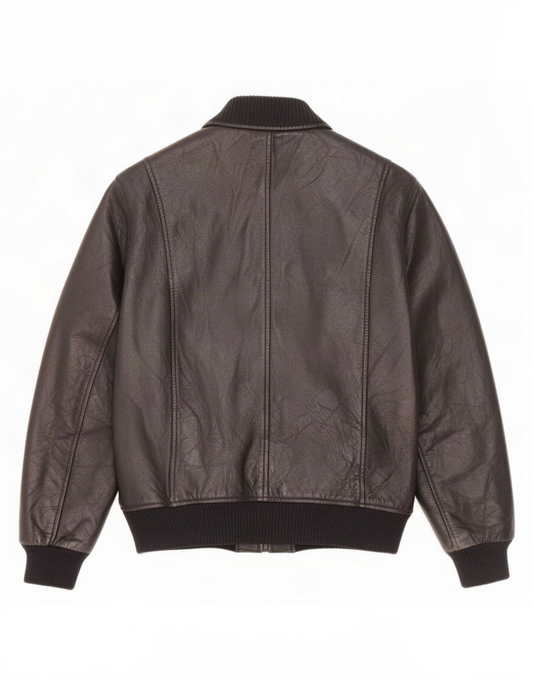 Giacca in pelle vintage da uomo UK 38 media nera