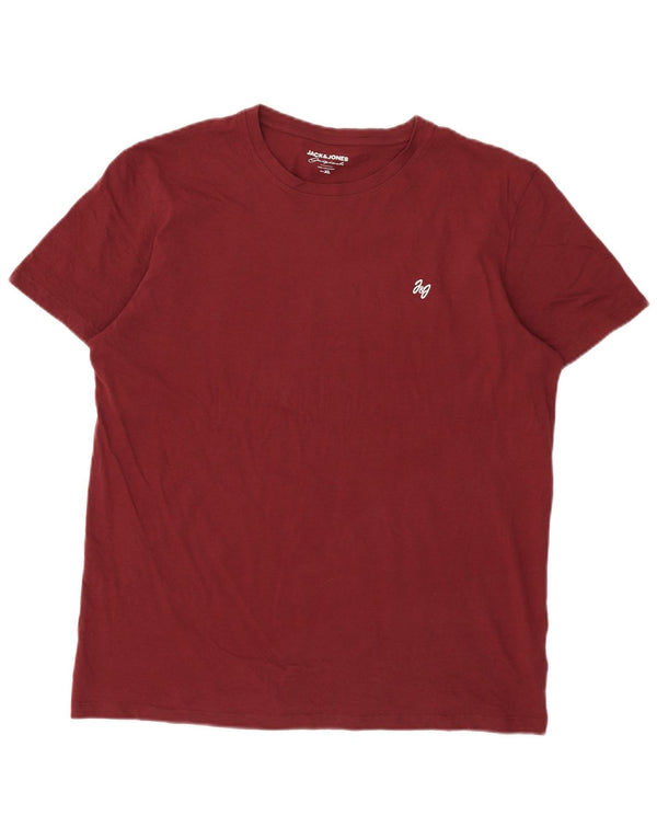 T-shirt da uomo Jack & Jones Top XL in cotone bordeaux