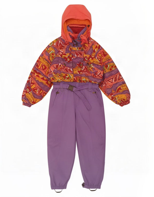 Tuta da sci con cappuccio da donna Diadora UK 14 media multicolore geometrica