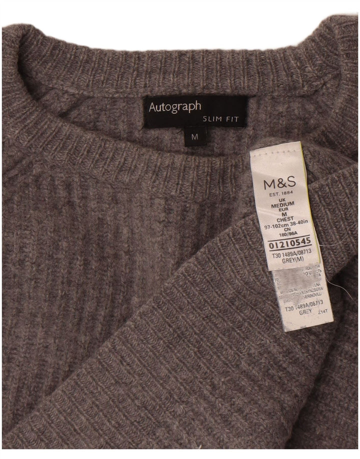 Maglione da donna Marks & Spencer con scollo a barca corto UK 14 Grigio medio