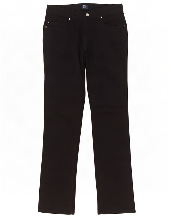 Pantaloni Casual Dritti Donna Trussardi W28 L33 Blu Navy Cotone
