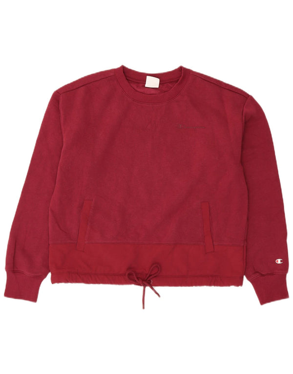 Felpa da donna CHAMPION maglione UK 16 grande bordeaux