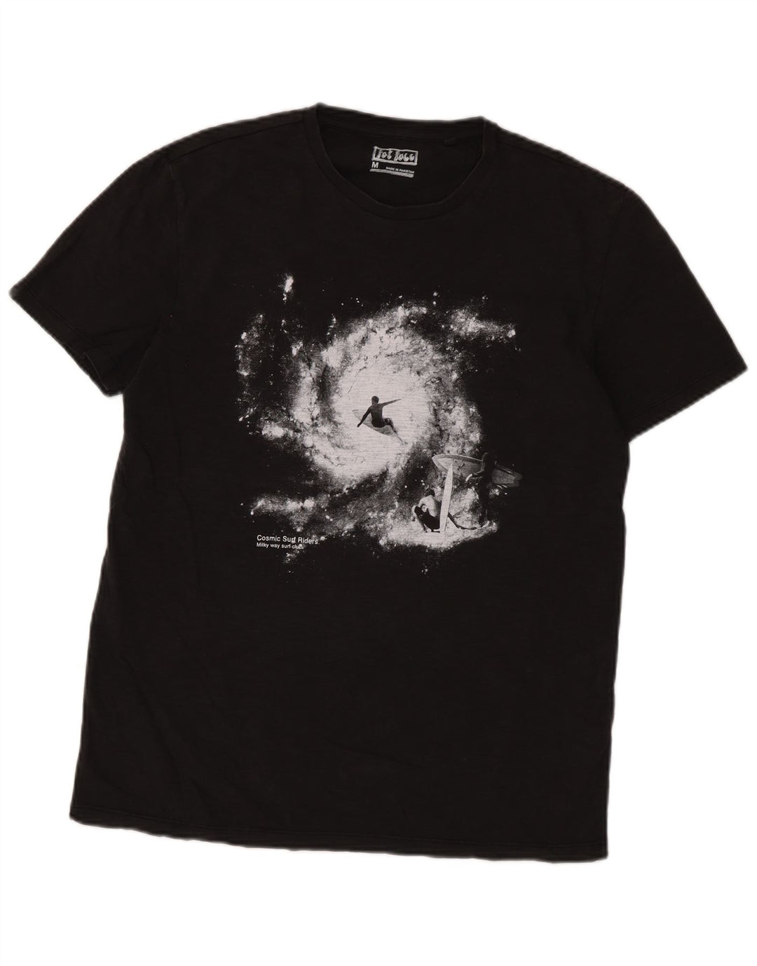 T-shirt grafica da uomo Fat Face Top in cotone nero medio
