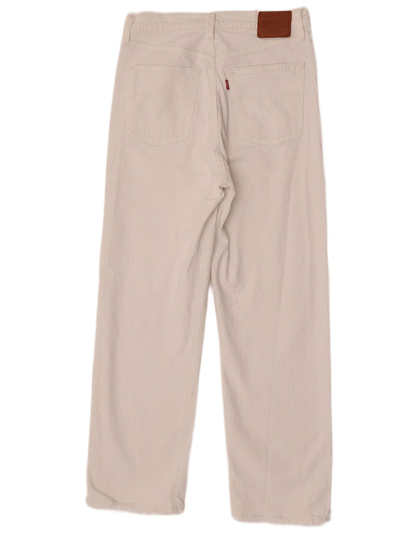 Jeans dritti a gabbia toracica da donna Levi's W30 L29 cotone bianco