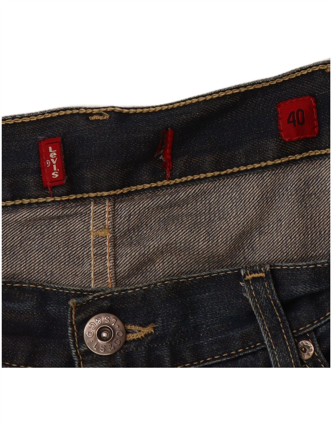LEVI'S Mens 503 Straight Jeans W40 L29 Blue Cotton