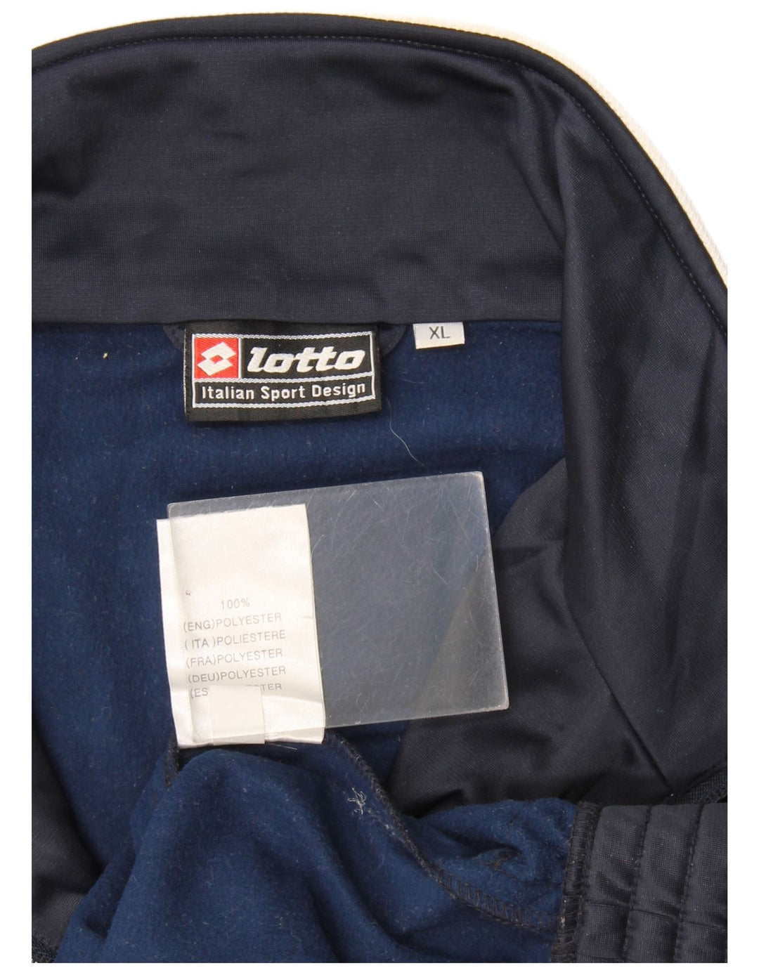 Giacca da ginnastica grafica da uomo Lotto XL XL in poliestere color block blu navy