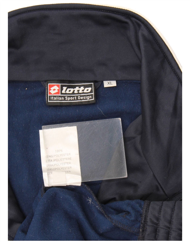 Giacca da ginnastica grafica da uomo Lotto XL XL in poliestere color block blu navy