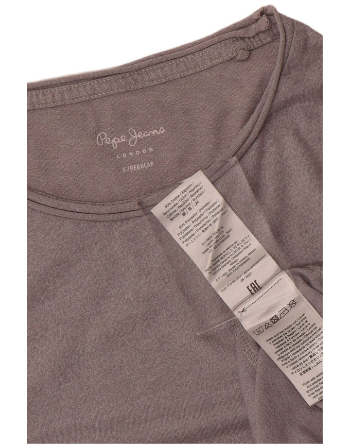 PEPE JEANS Mens T-Shirt Top Small Grey Cotton
