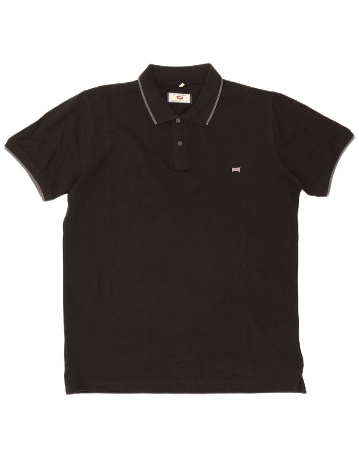 Polo regolare da uomo Carrera XL in cotone nero