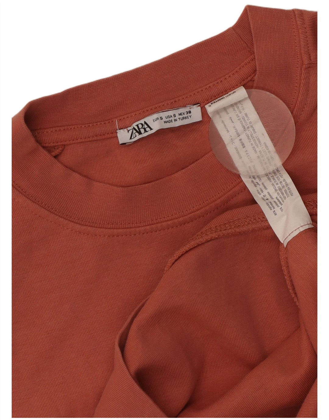 Felpa oversize a maniche corte da donna Zara UK 10 piccola rosa