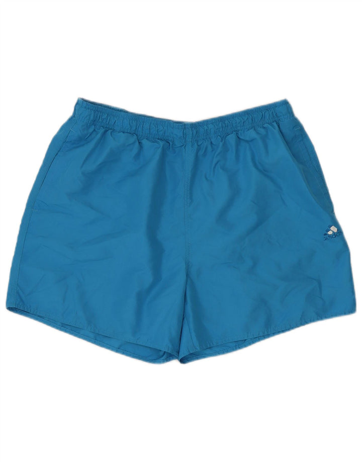 Pantaloncini sportivi da uomo Adidas in poliestere blu medio