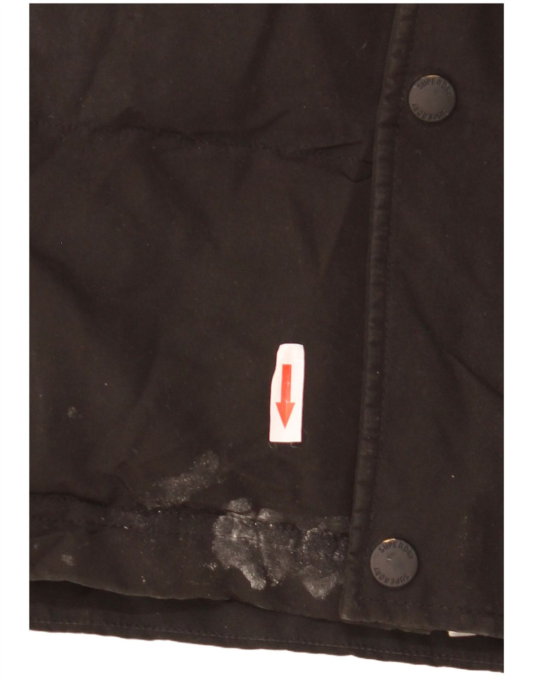 Giacca imbottita con cappuccio da uomo SUPERDRY UK 36 piccola poliestere nero