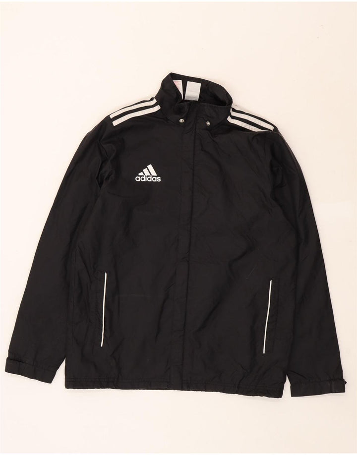 ADIDAS Boys Tracksuit Top Jacket 15-16 Years Black Polyester Vintage Adidas and Second-Hand Adidas from Messina Hembry 