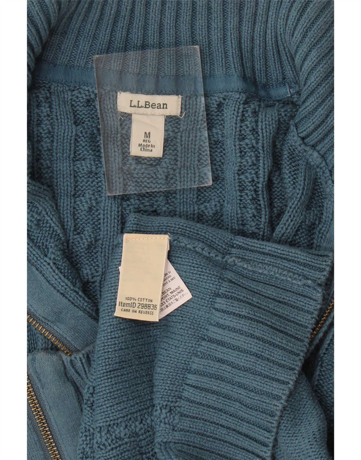 Maglione cardigan da donna L.L.Bean UK 14 Cotone blu medio