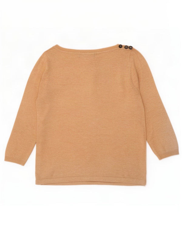 Maglione maglione con scollo a barca da donna Marks & Spencer UK 10 piccolo Beige