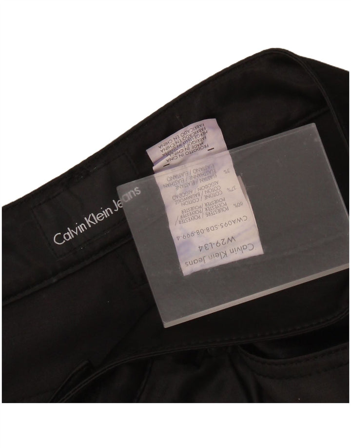 CALVIN KLEIN Pantaloni casual slim da donna W29 L34 Poliestere nero