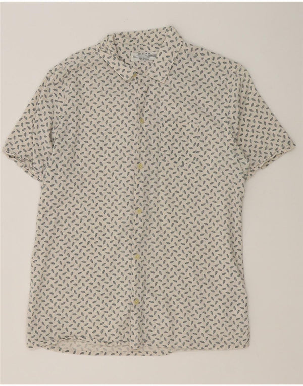 Camicia a maniche corte da uomo All Saints Medium Off White Spotted