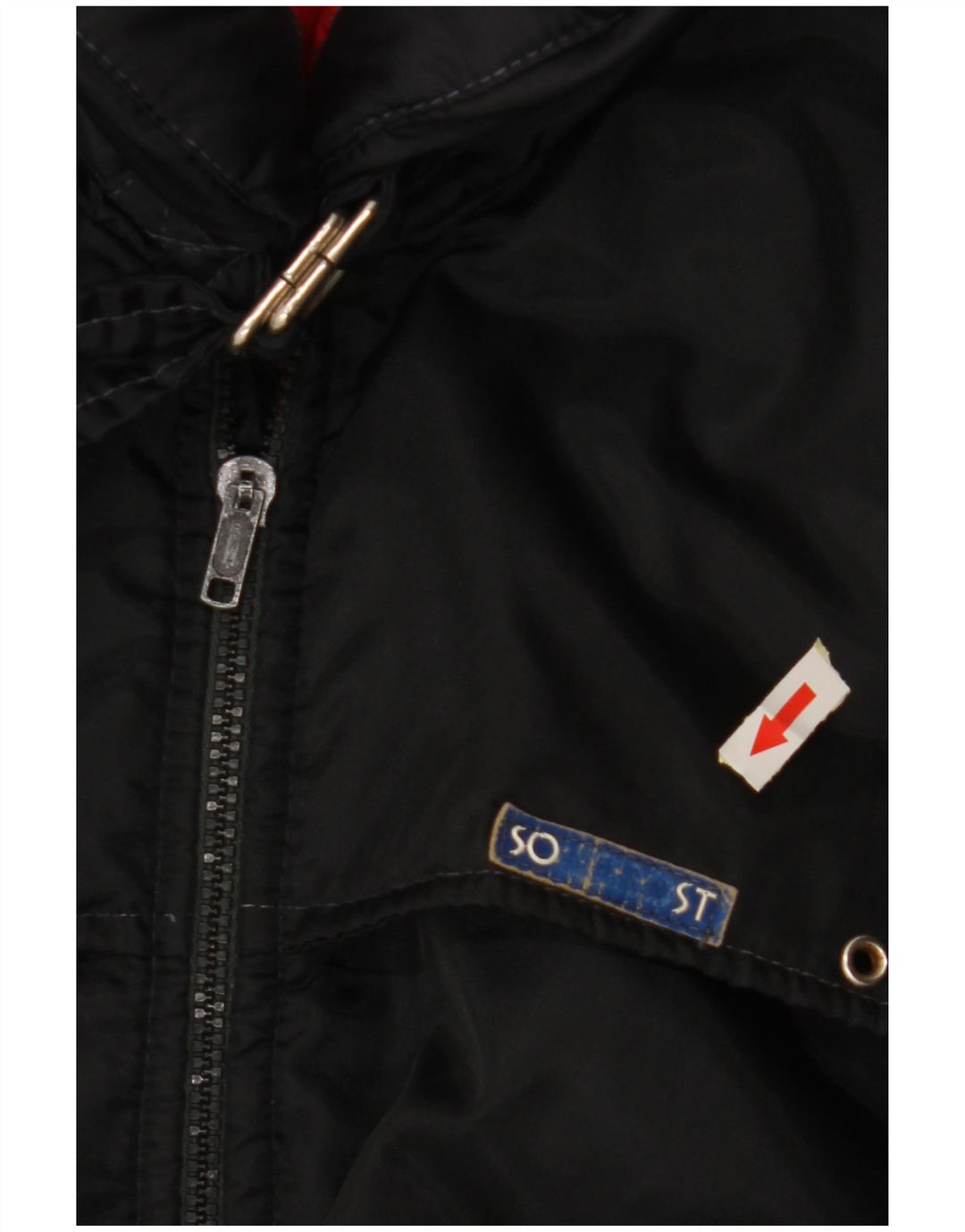 Giacca a vento da uomo VINTAGE IT 54 2XL Nero Poliammide color block