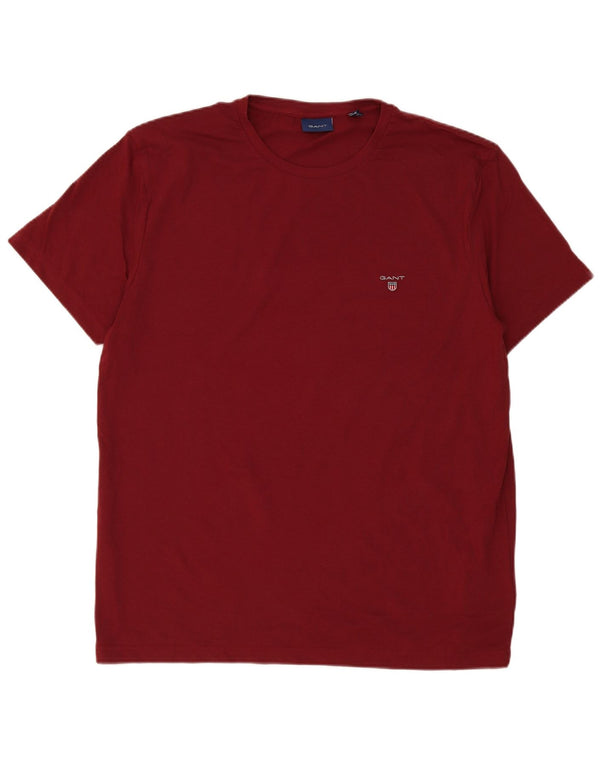 T-shirt da uomo Gant Top 2XL in cotone bordeaux