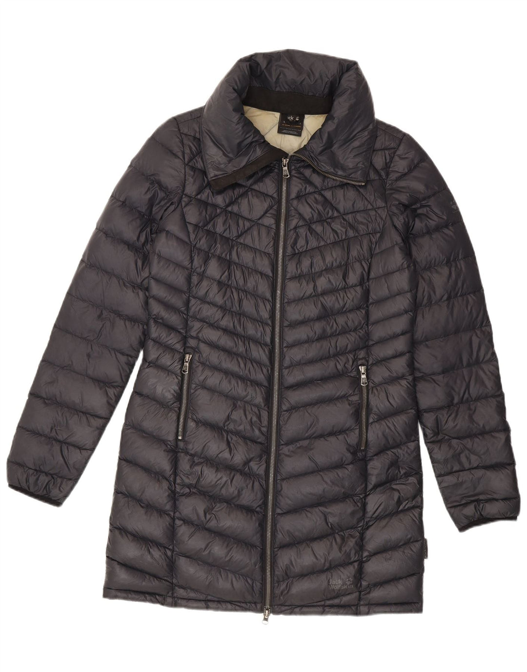 Cappotto imbottito da donna Jack Wolfskin UK 8/10 Small Grigio Poliammide
