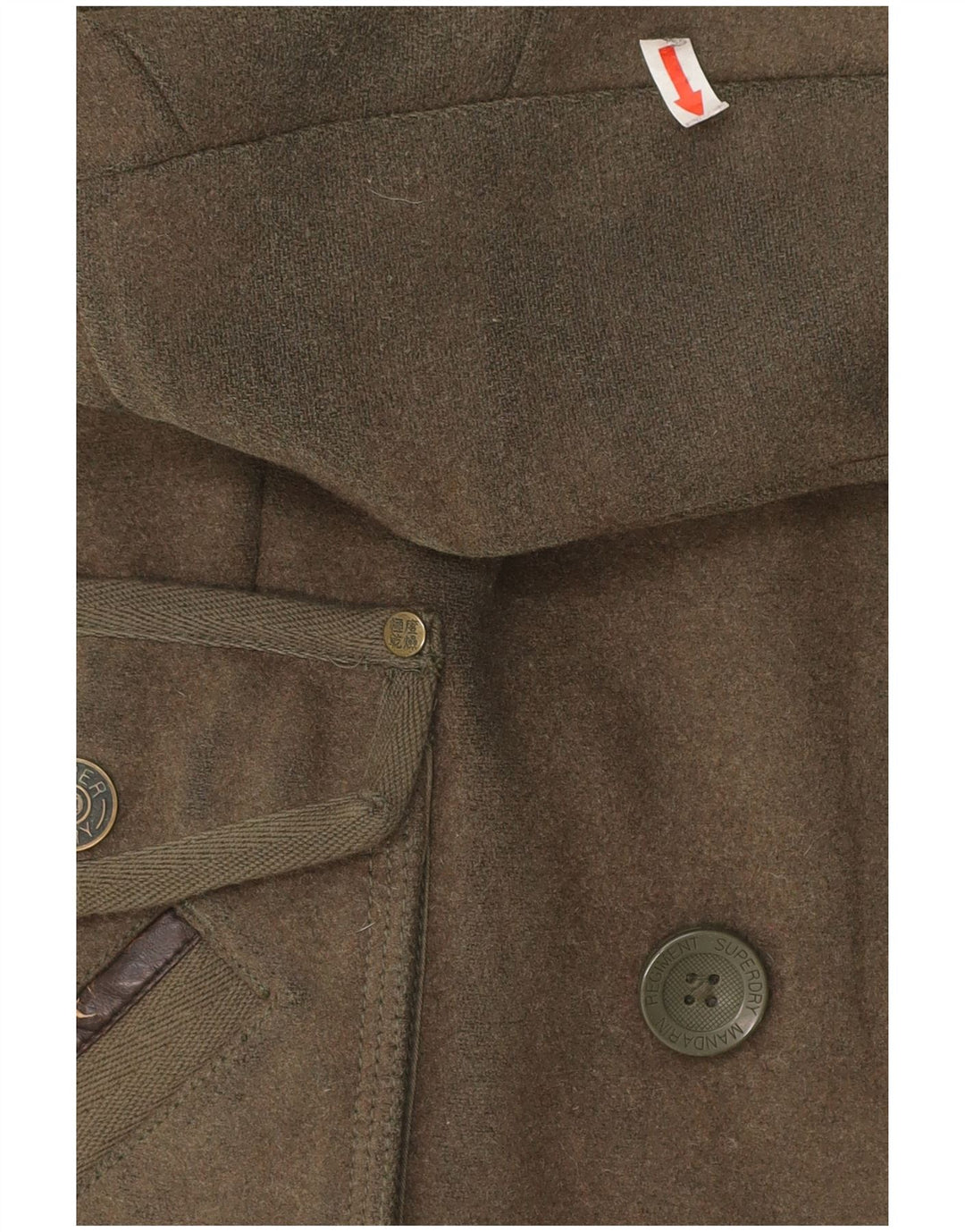 Giacca militare da donna Superdry UK 10 Small Lana kaki
