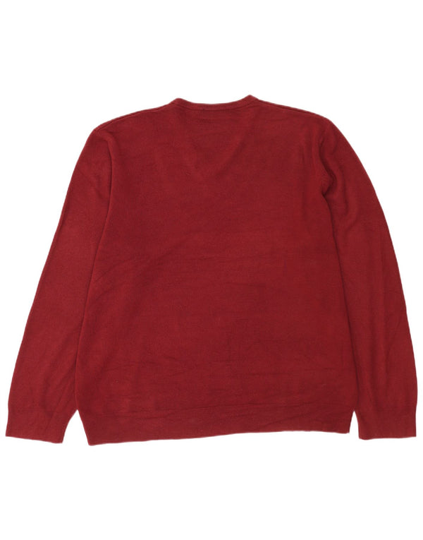 Maglione da uomo con scollo a V blu Harbour Marks & Spencer 2XL Borgogna