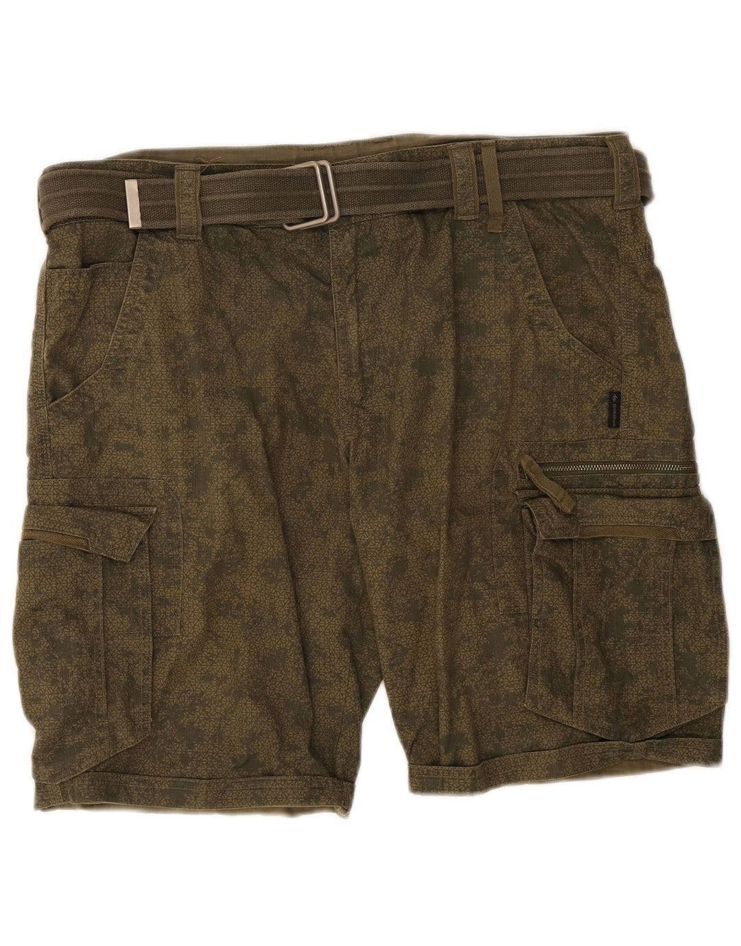 Pantaloncini cargo da donna Decathlon IT 52 XL W36 cotone geometrico kaki