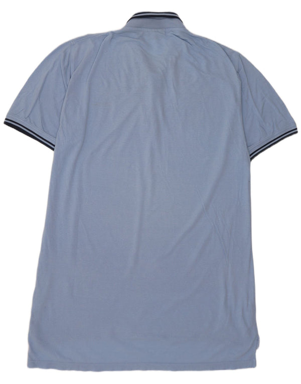 Polo REEBOK da uomo grande in cotone blu