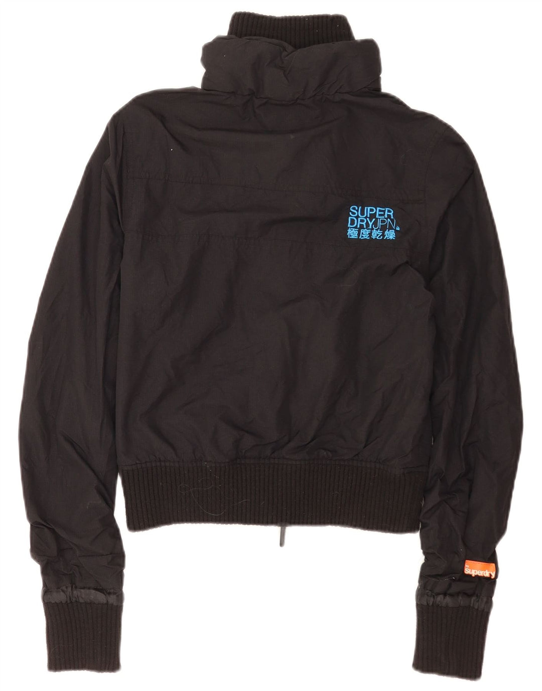 Giubbotto bomber grafico da donna Superdry UK 10 piccolo nylon nero