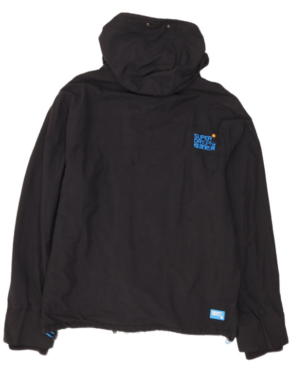Giacca a vento da uomo con cappuccio SUPERDRY UK 42 XL nylon nero