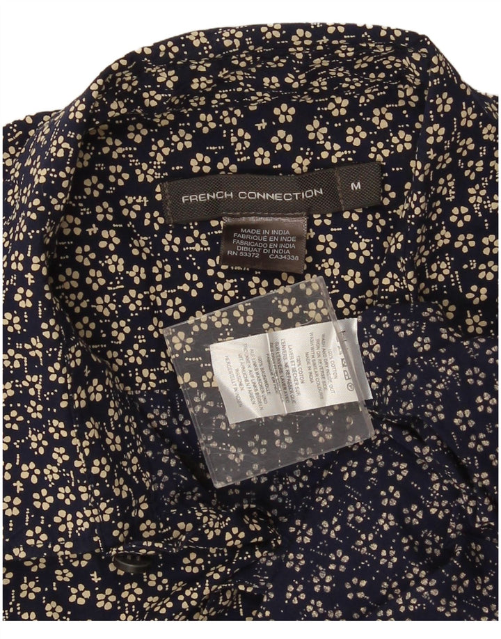 Camicia da uomo French Connection in cotone floreale medio blu navy