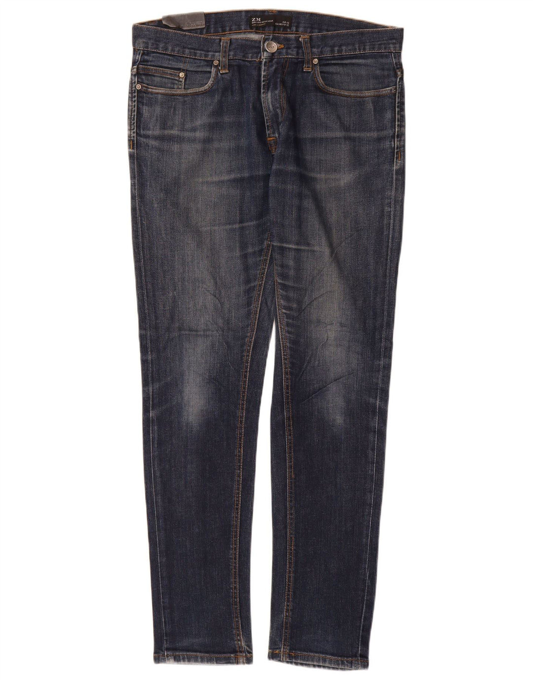 Jeans slim da uomo Zara EU 42 Large W32 L32 Blu