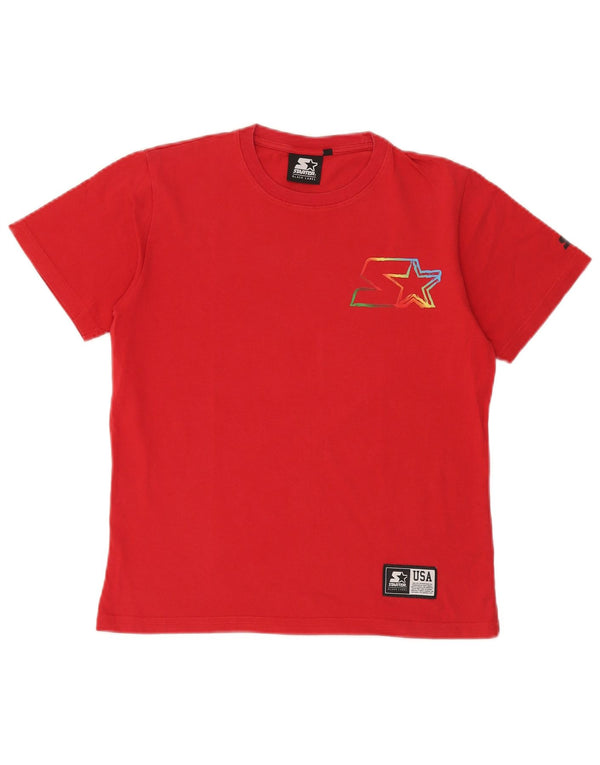 T-shirt grafica Starter per ragazzi 13-14 anni in cotone rosso